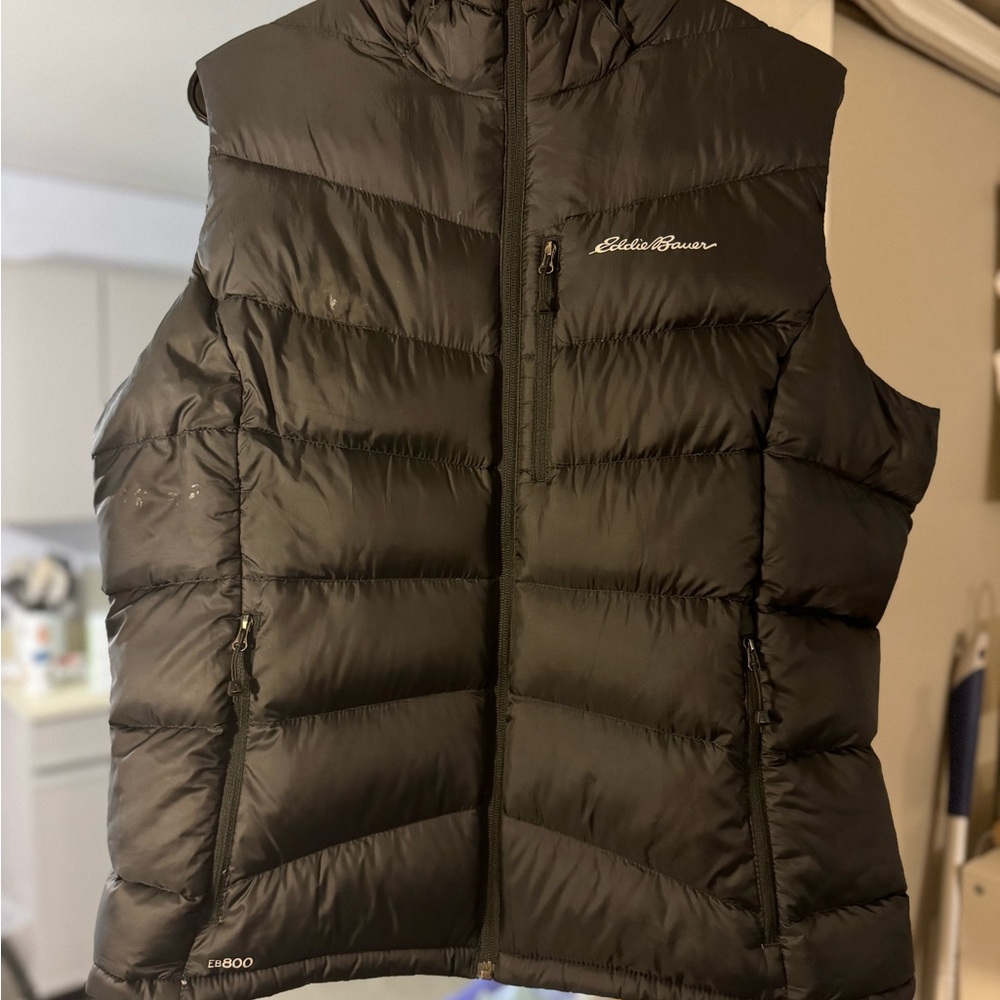 Eddie Bauer Charcoal Quilted Vest